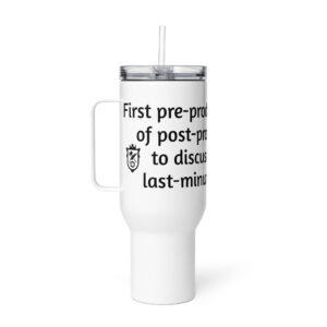 Meetings Travel mug with a handle